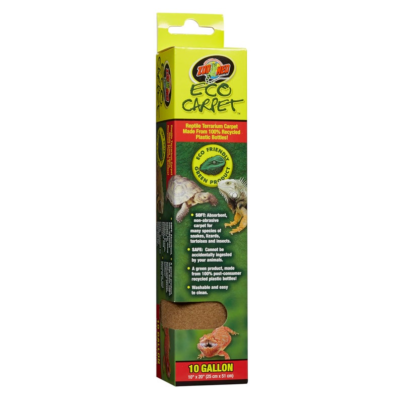 Zoo Med Eco Carpet Reptile Carpet - Tan 10 Gallon (10" x 20") - Pack of 2 - Image 1